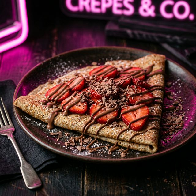 Strawberry Drip crêpe
