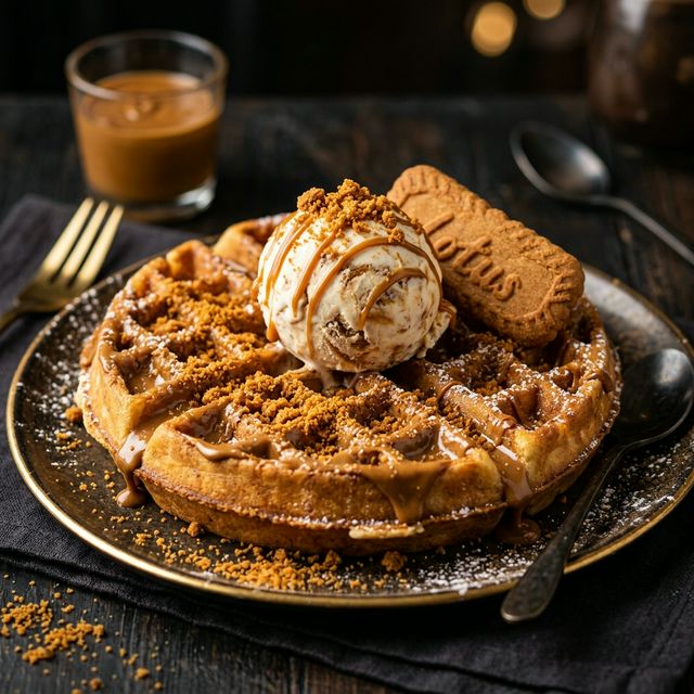 Biscoff Bomb waffle