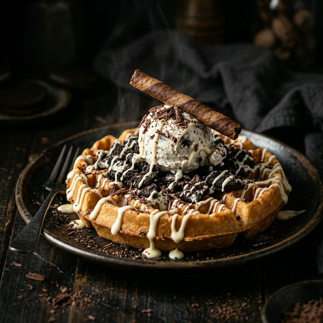 Oreo Madness waffle